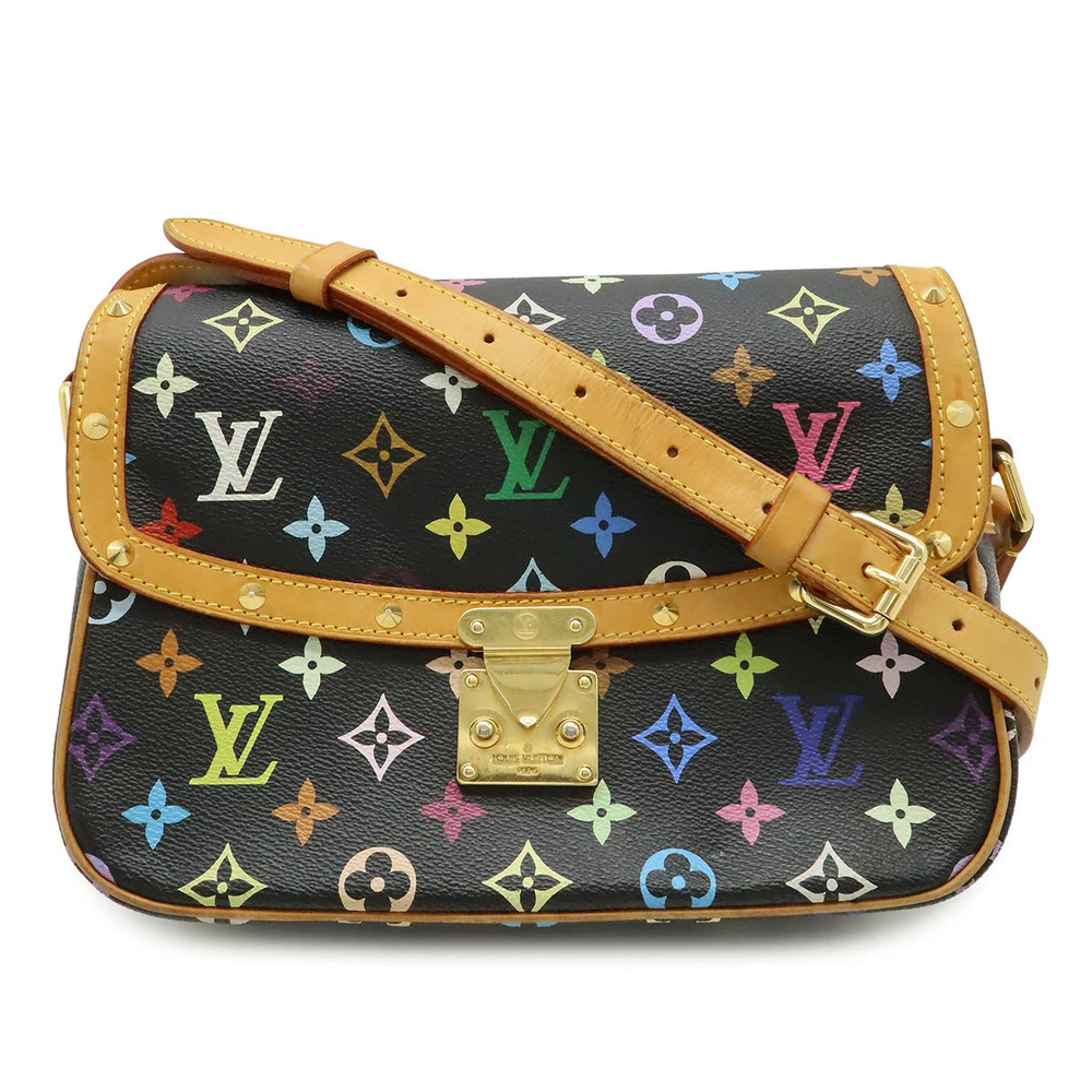 LOUIS VUITTON Monogram Multicolor Sologne Crossbody Bag Noir Black
